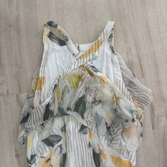 Anthropologie Garden Party Pleated Floral Tiered Halter Midi Dress Size 26W - Picture 5 of 7